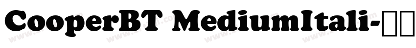 CooperBT MediumItali字体转换